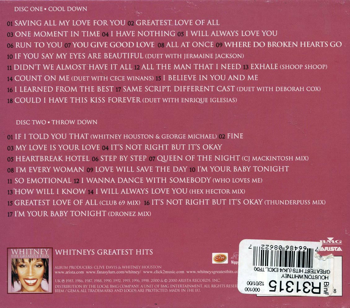 Whitney Houston - The Greatest Hits (35 tracks) (2xCD)