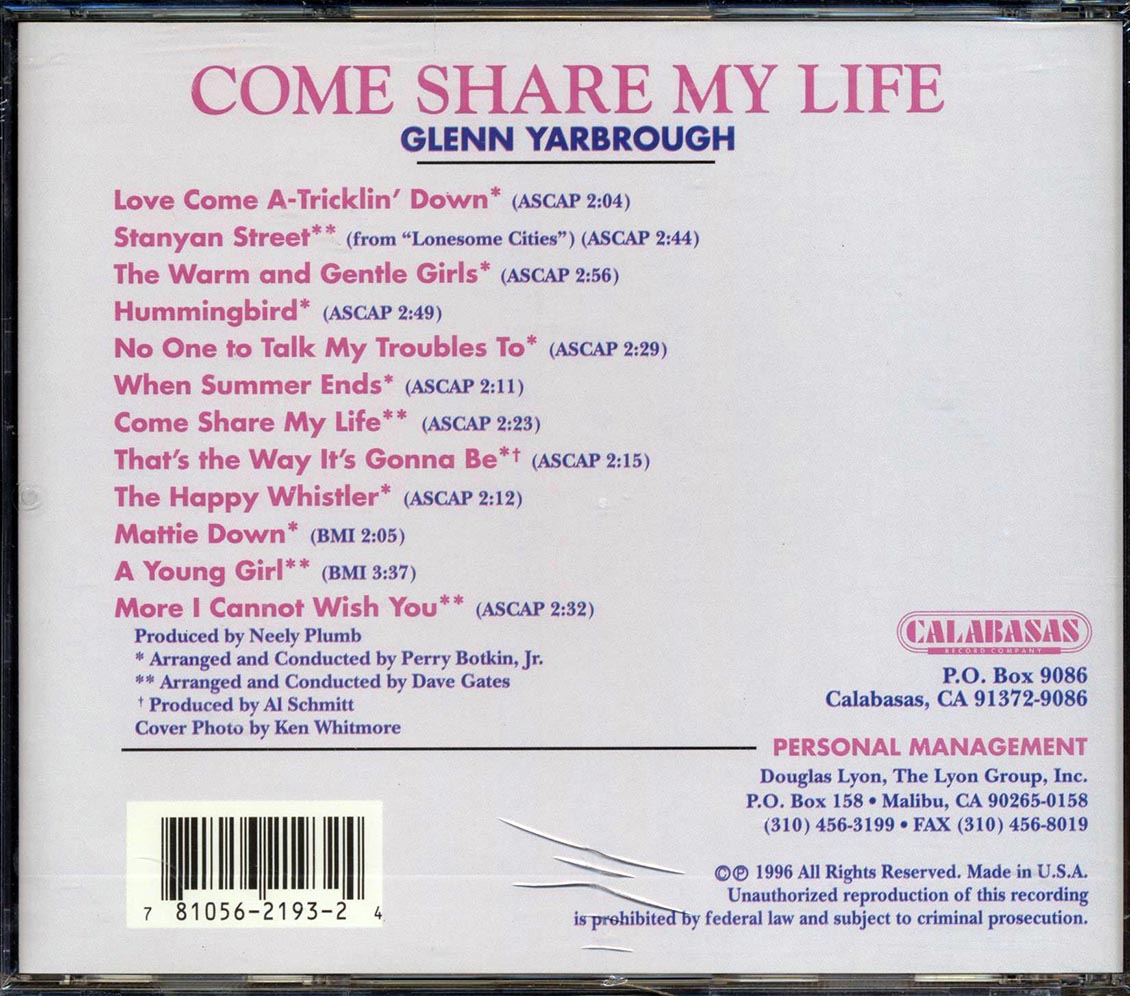 Glenn Yarbrough - Come Share My Life