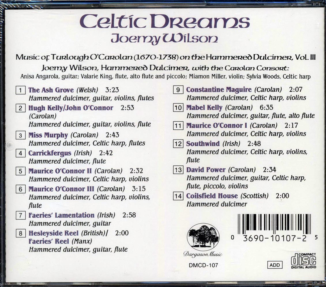 Joemy Wilson - Celtic Dreams: Music Of Turlough O'Carolan 1670-1738 On The Hammered Dulcimer Volume III