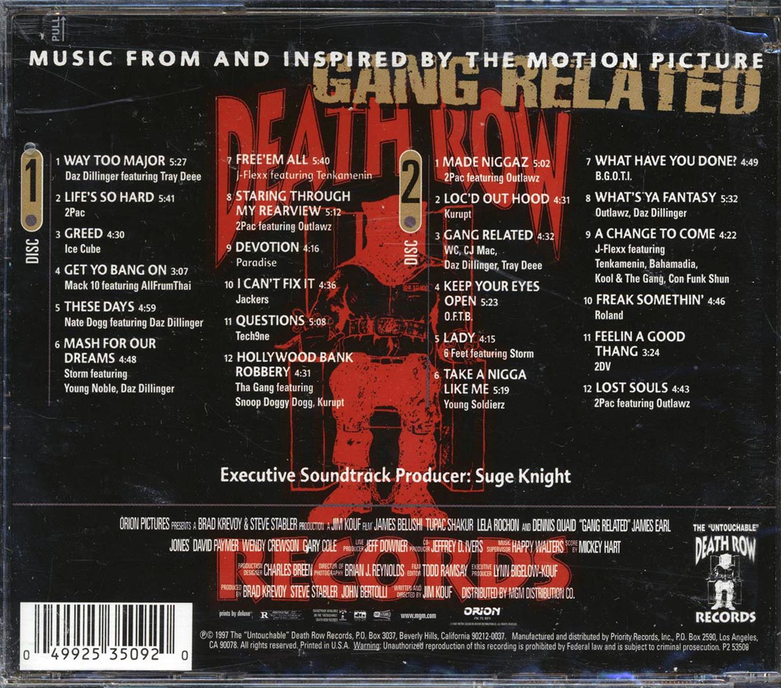 2Pac, Snoop Doggy Dogg, Ice Cube, Daz Dillinger, Etc. - Gang Related: The Soundtrack (marked/ltd stock)