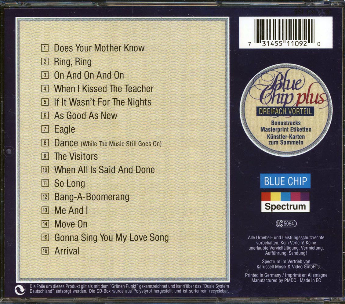Abba - Arrival; Ring Ring; Does Your Mother Know Und 13 Weitere ABBA Hits