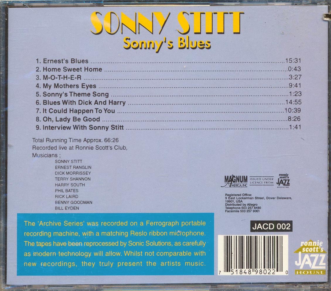 Sonny Stitt - Sonny's Blues (marked/ltd stock)
