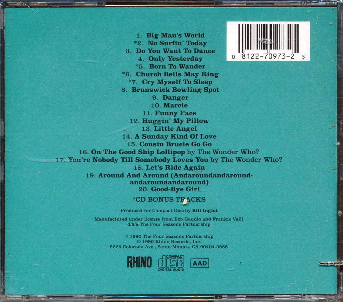 Frankie Valli & The Four Seasons - Rarities Volume One
