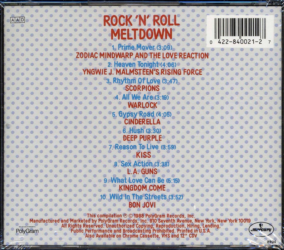 Kiss, Deep Purple, Scorpions, Warlock, Etc. - Rock N Roll Meltdown