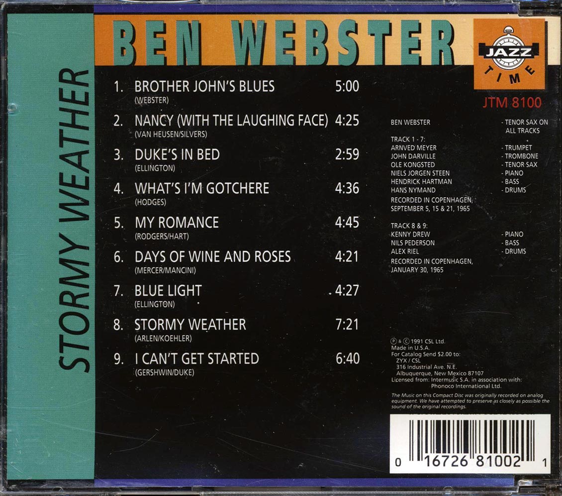 Ben Webster - Stormy Weather