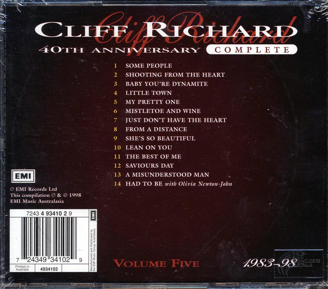 Cliff Richard - 40th Anniversary Complete 1983-1998 Volume 5