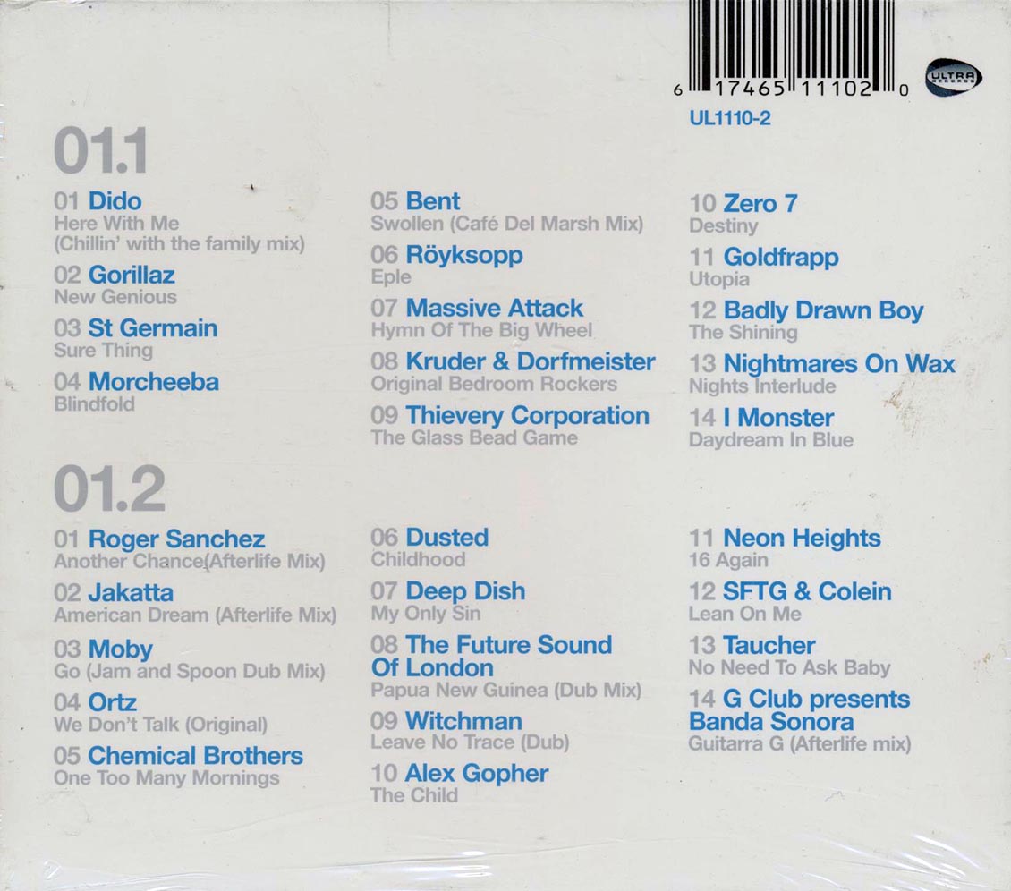 Dido, Gorillaz, St Germain, Morcheeba, Etc. - Ultra Chilled 01 (2xCD)