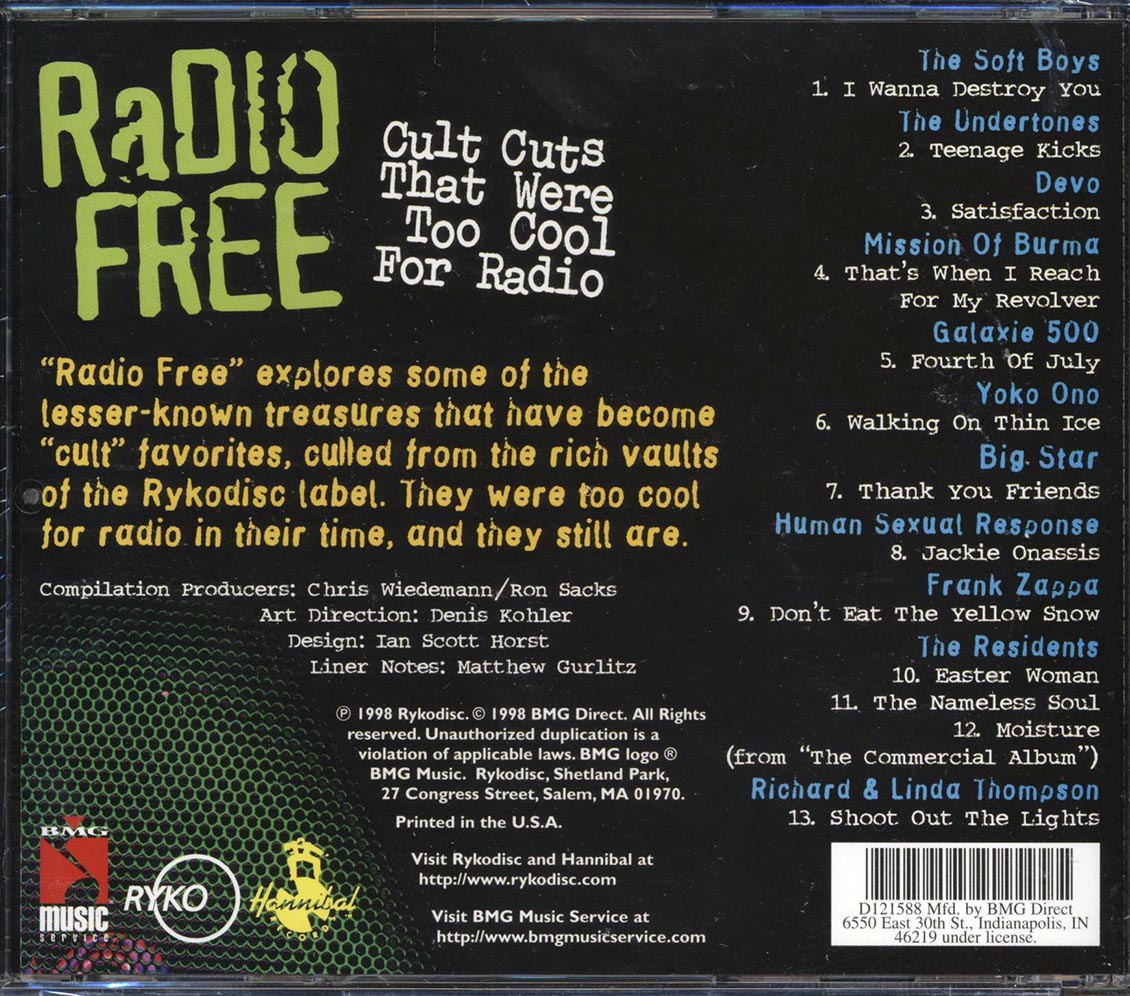 The Soft Boys, Devo, Frank Zappa, The Residents, Etc. - Radio Free: Cult Cuts That Were Too Cool For Radio