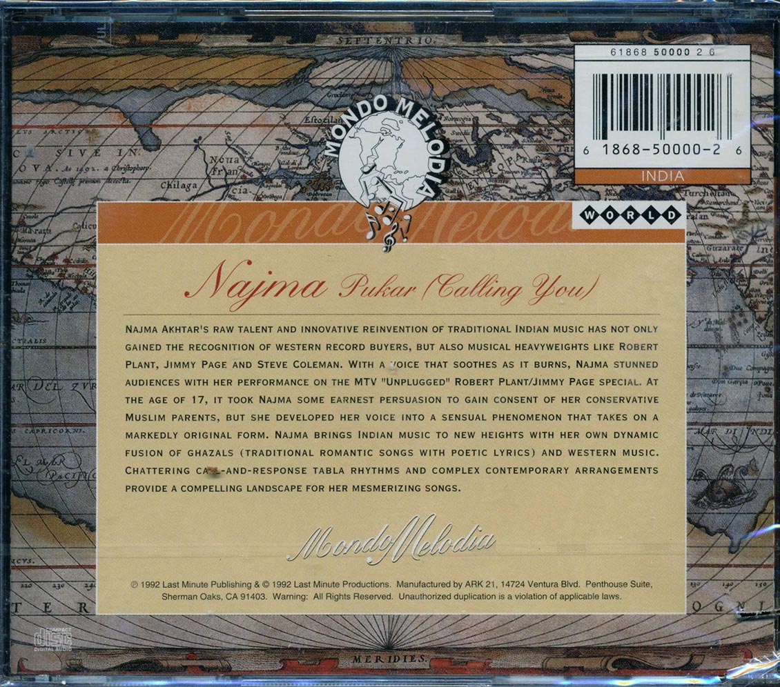 Najma - Pukar: Calling You (marked/ltd stock)
