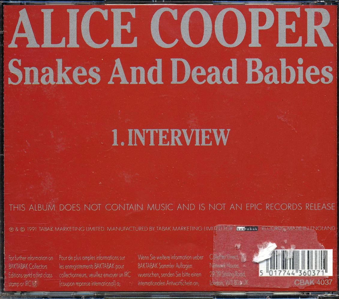 Alice Cooper - Snakes & Dead Babies