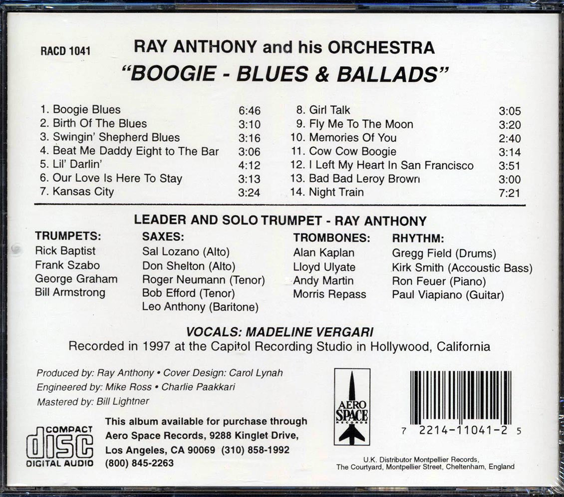 Ray Anthony & His Orchestra - Boogie Blues And Ballads