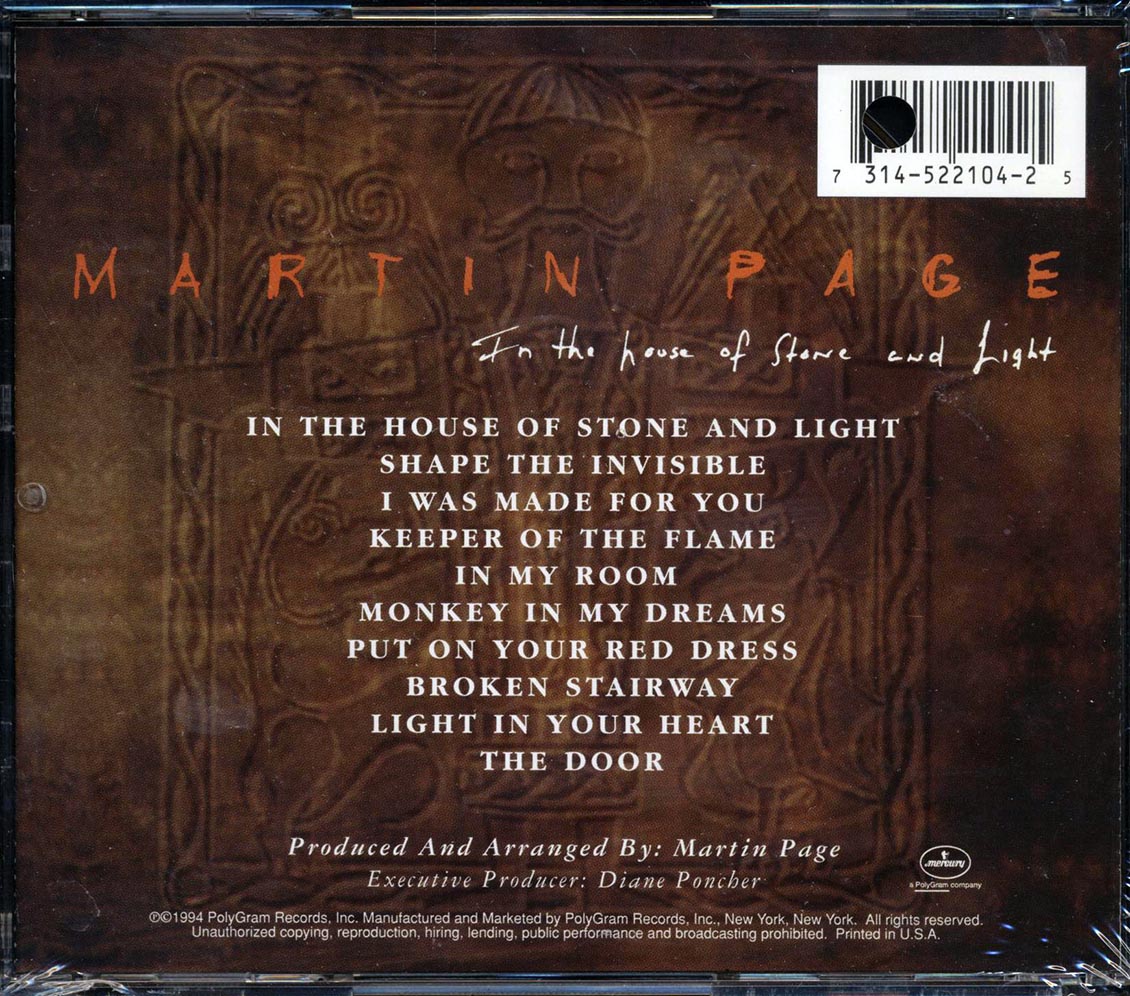Martin Page - In The House Of Stone And Light (marked/ltd stock)