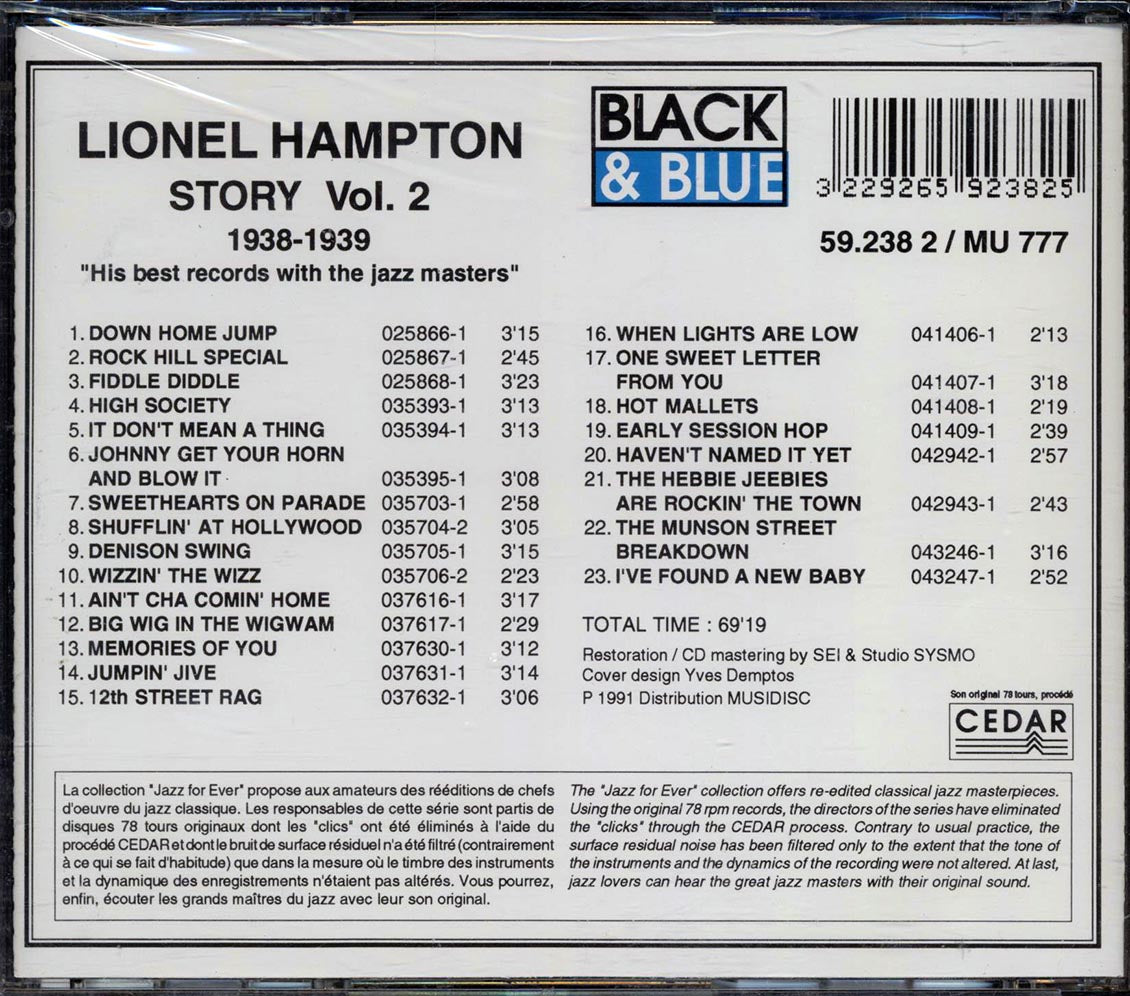 Lionel Hampton - Lionel Hampton Story Volume 2 1938-1939 (23 tracks)