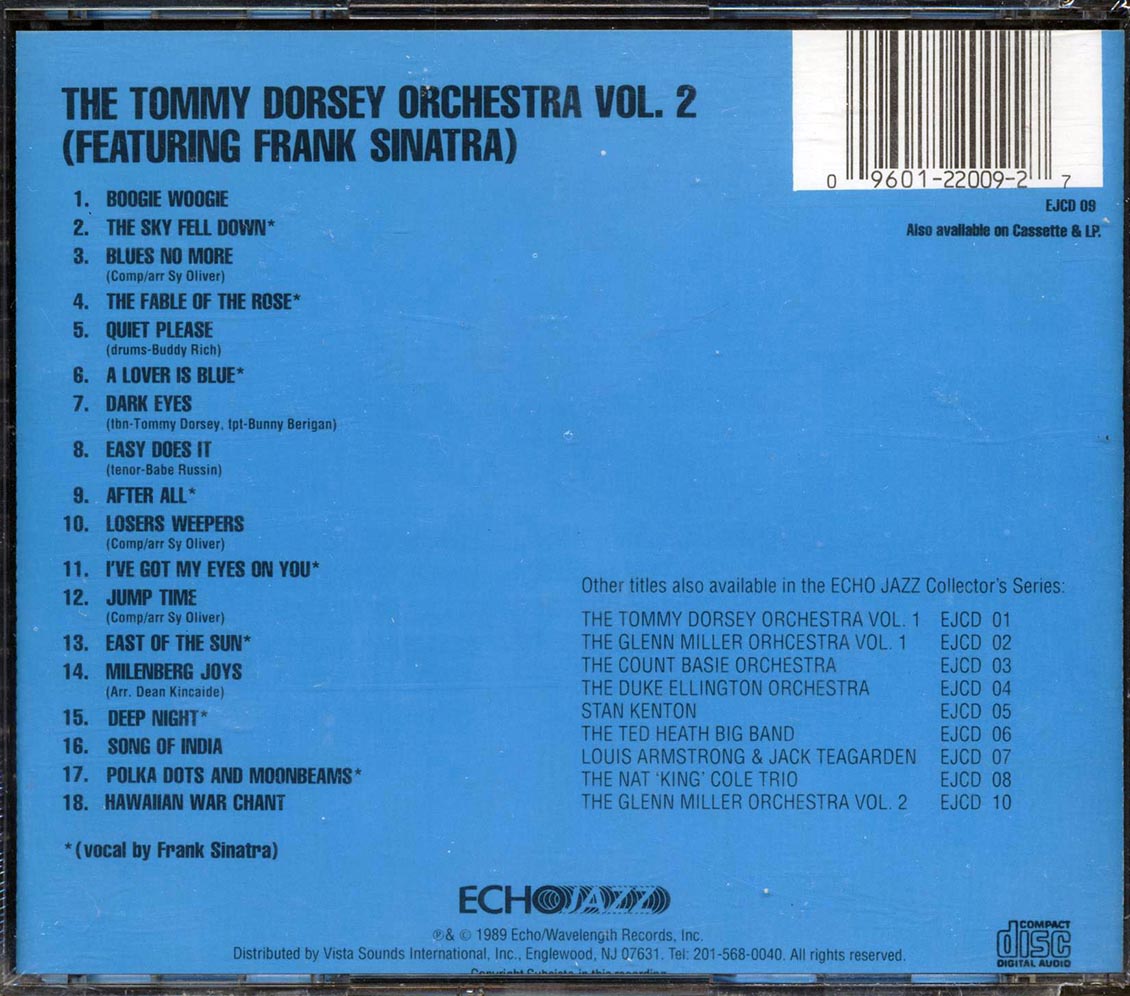 Tommy Dorsey, Frank Sinatra - The Tommy Dorsey Orchestra Volume 2