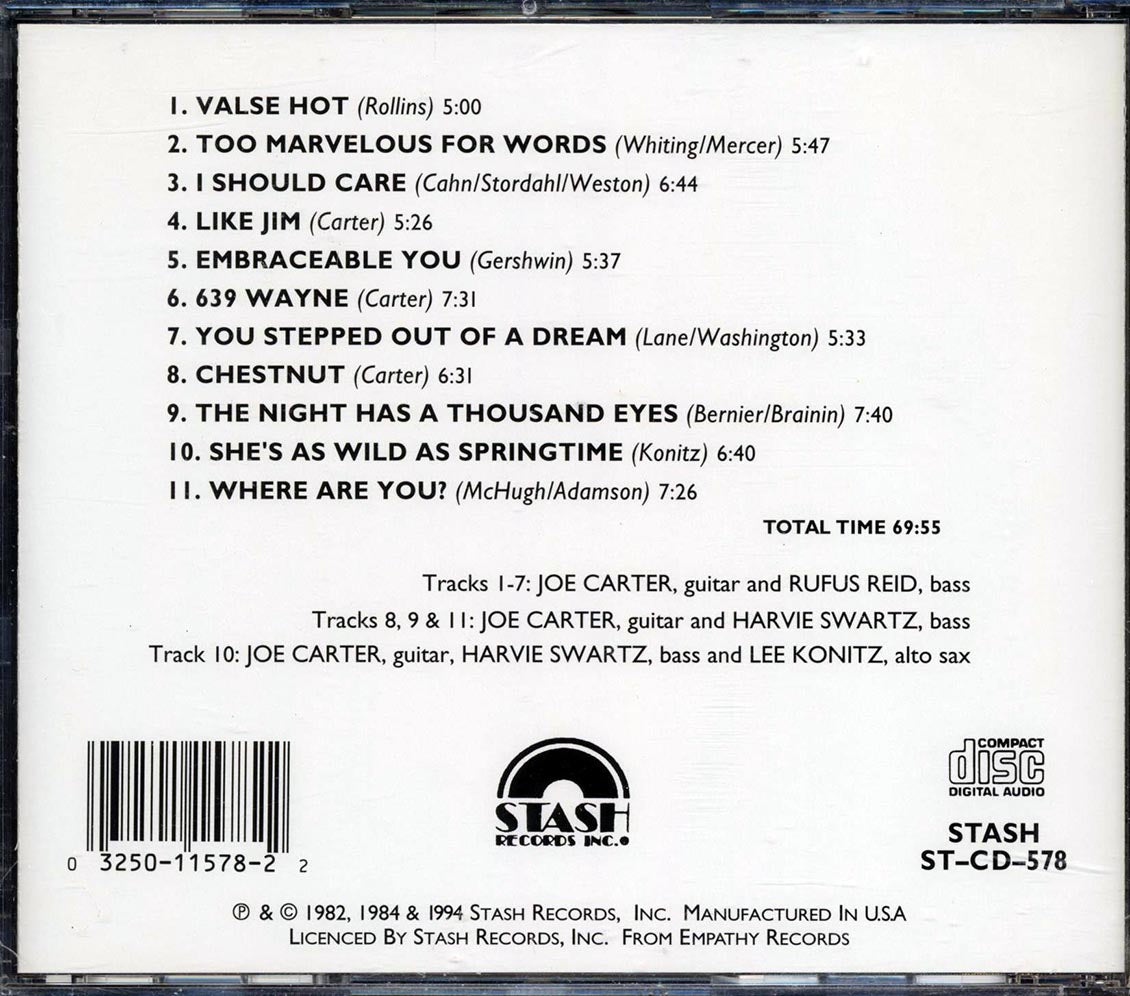 Joe Carter, Rufus Reid, Harvie Swartz, Lee Konitz - Duets