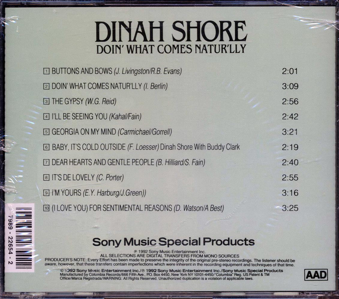 Dinah Shore - Doin' What Comes Natur'lly