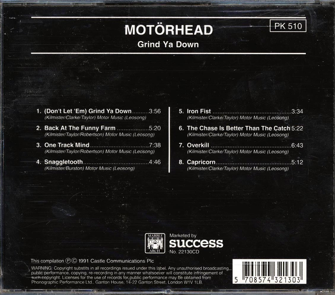 Motorhead - Grind Ya Down