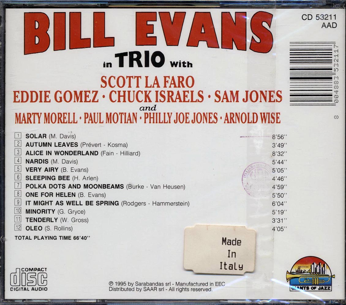 Bill Evans - Autumn Leaves: In Trio
