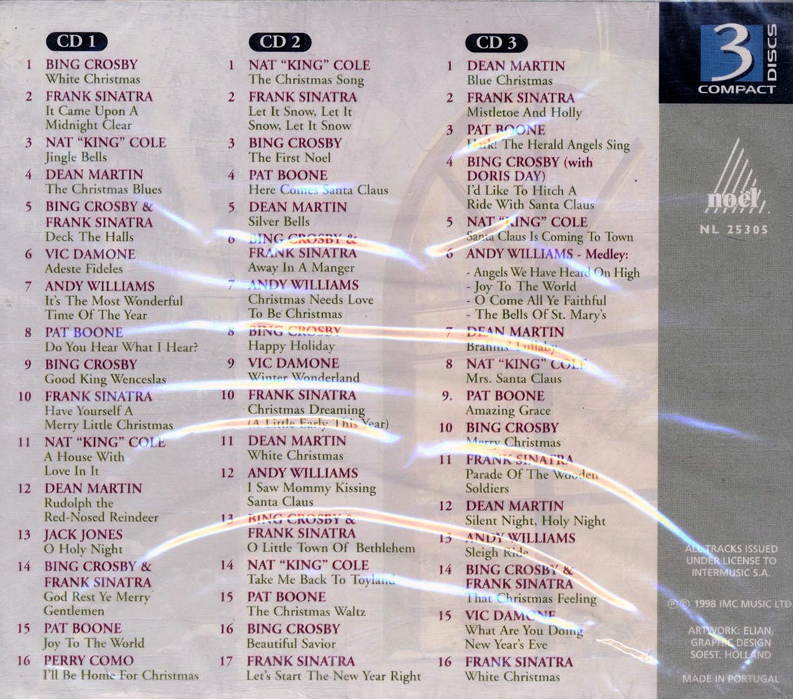 Bing Crosby, Frank Sinatra, Dean Martin, Pat Boone, Nat King Cole, Etc. - White Christmas With The Crooners (49 tracks) (3xCD) (box set)