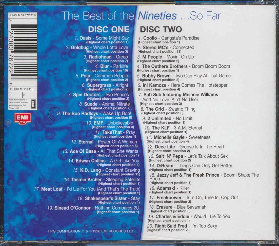 The Boo Radleys, Meatloaf, Erasure, Etc. - The Best Of The Nineties So Far