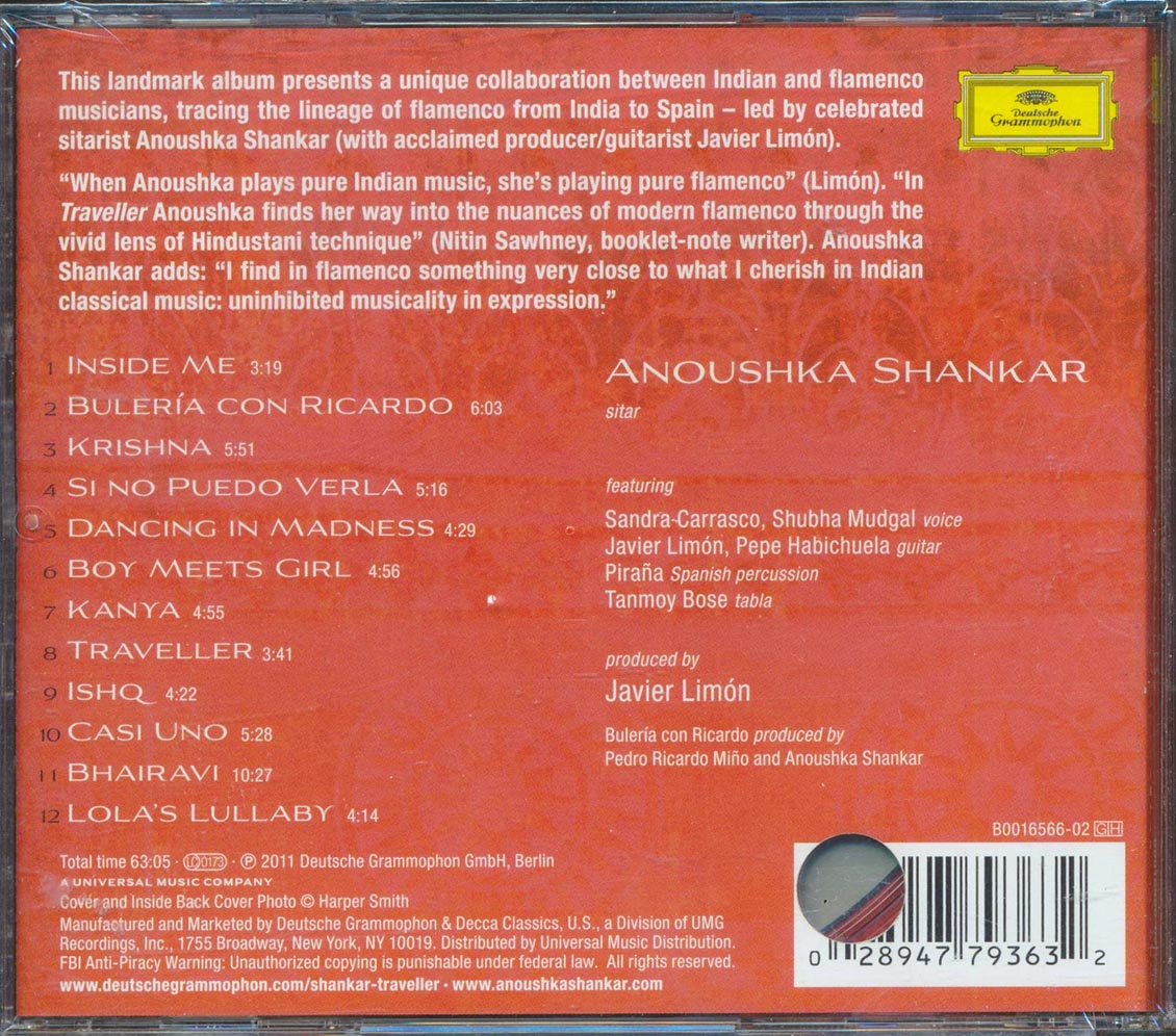 Anoushka Shankar  - Traveller (marked/ltd stock)