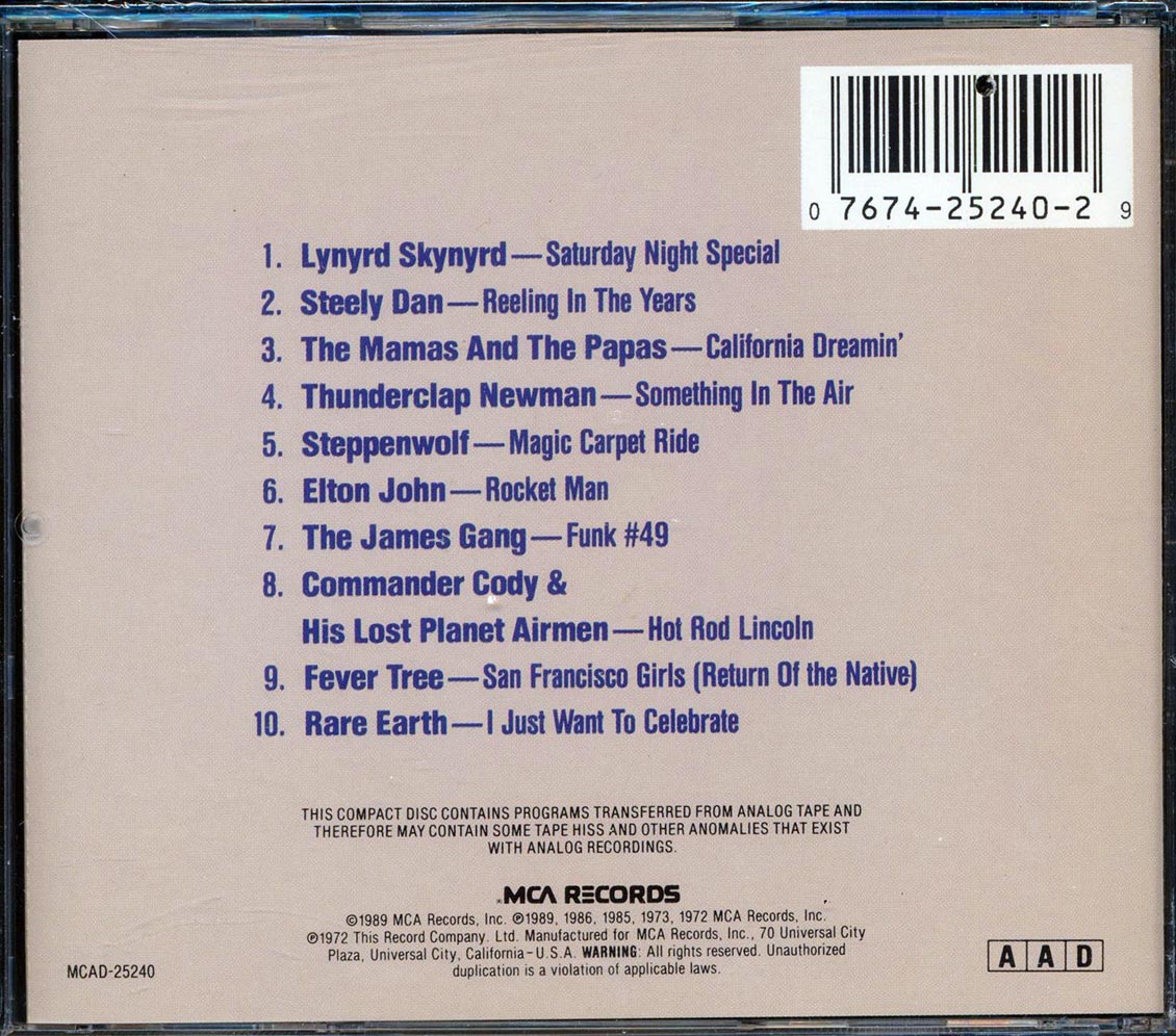 Lynyrd Skynyrd, The Mamas & The Papas, Elton John, Etc. - Classic Rock Volume 3