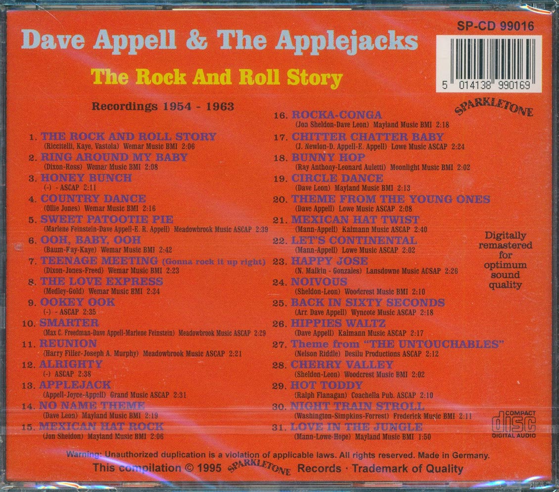 Dave Appell And The Applejacks - The Rock 'N' Roll Story  (31 tracks) (remastered)