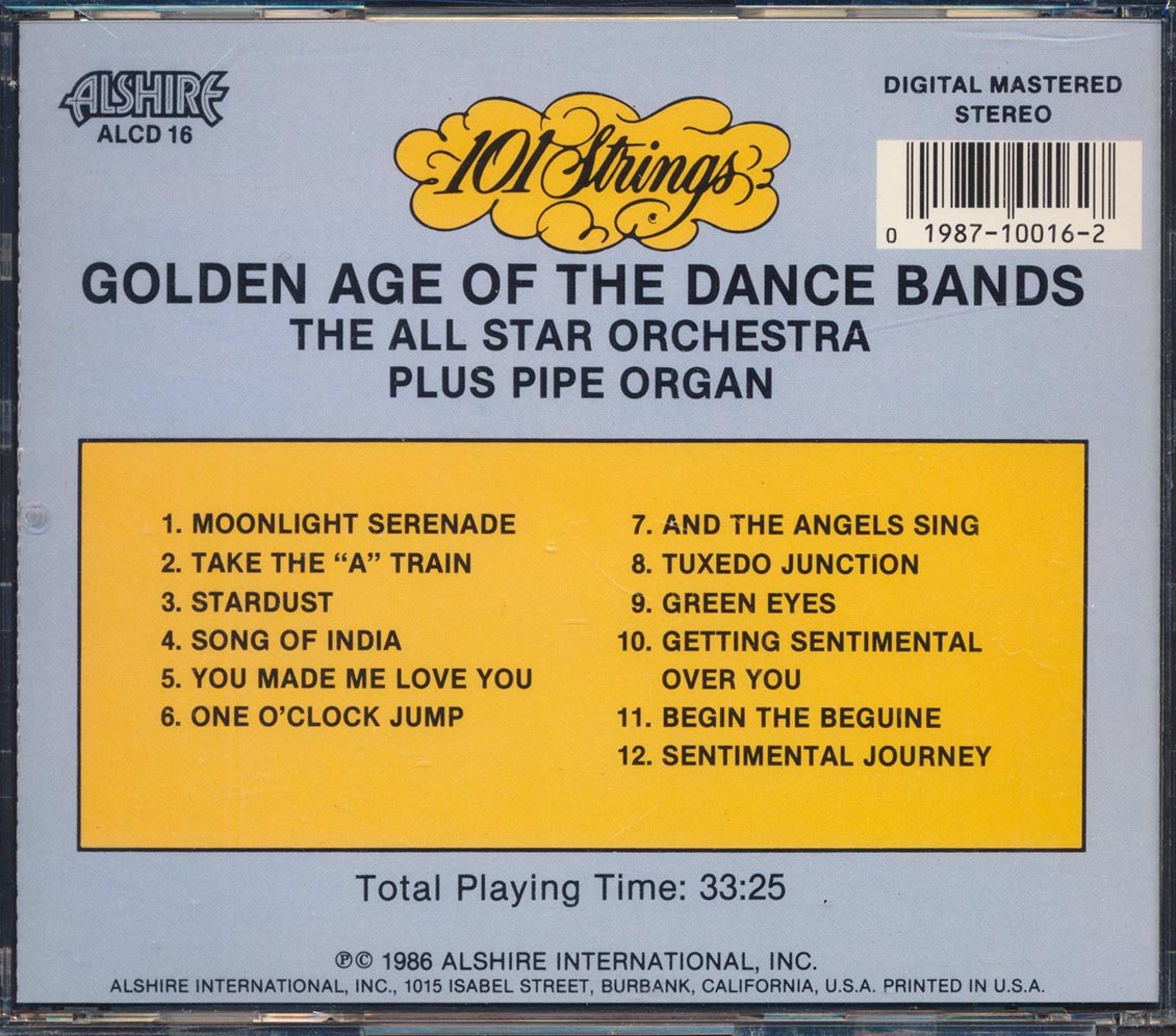 The All Star Orchestra Plus Pipe Organ Buddy Cole  - Golden Age Of The Dance Bands