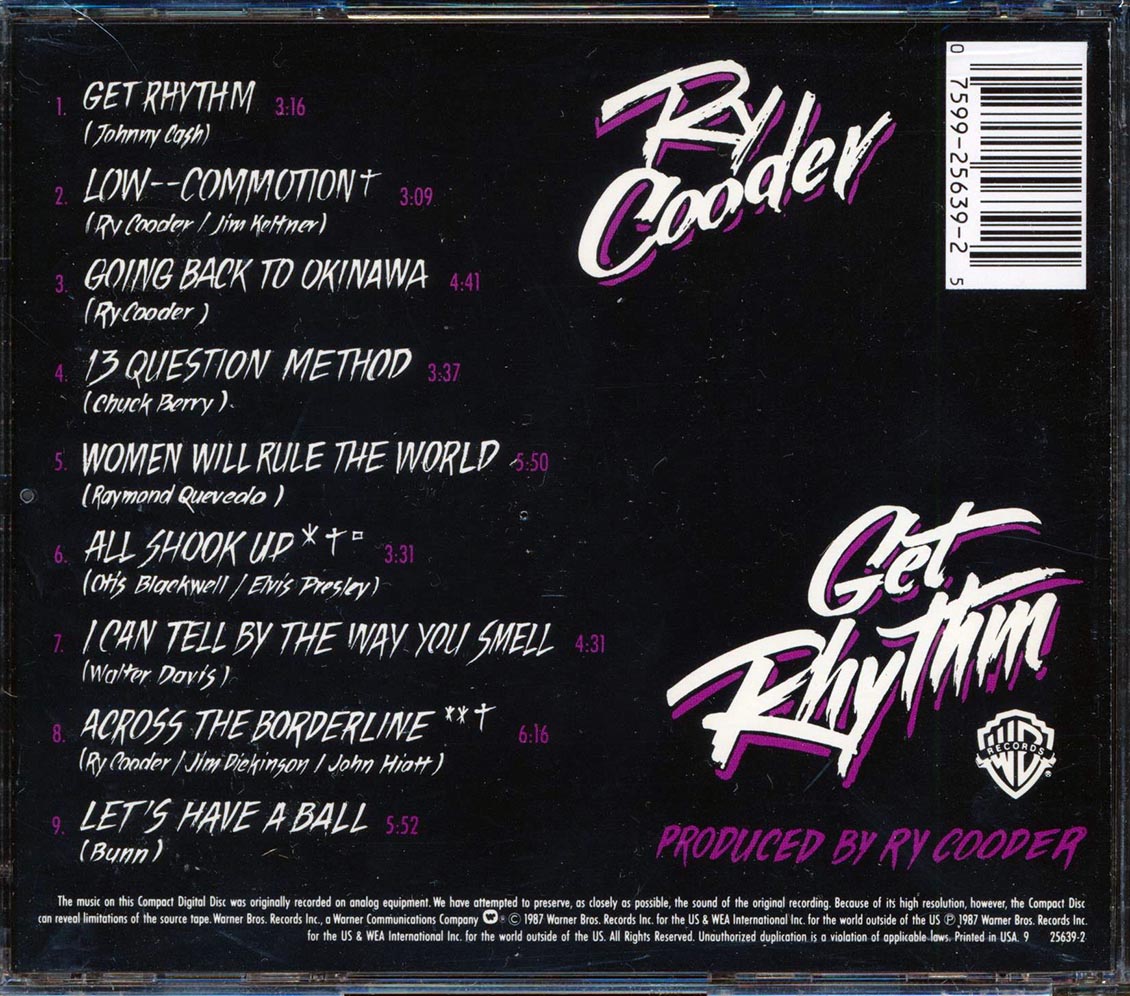 Ry Cooder - Get Rhythm