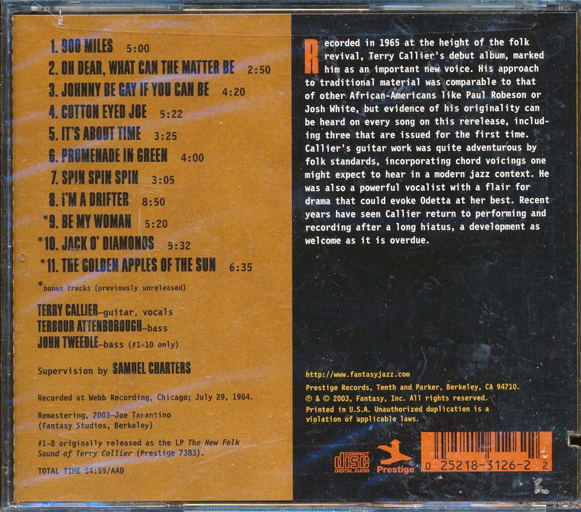 Terry Callier - The New Folk Sound Of Terry Callier (marked/ltd stock)