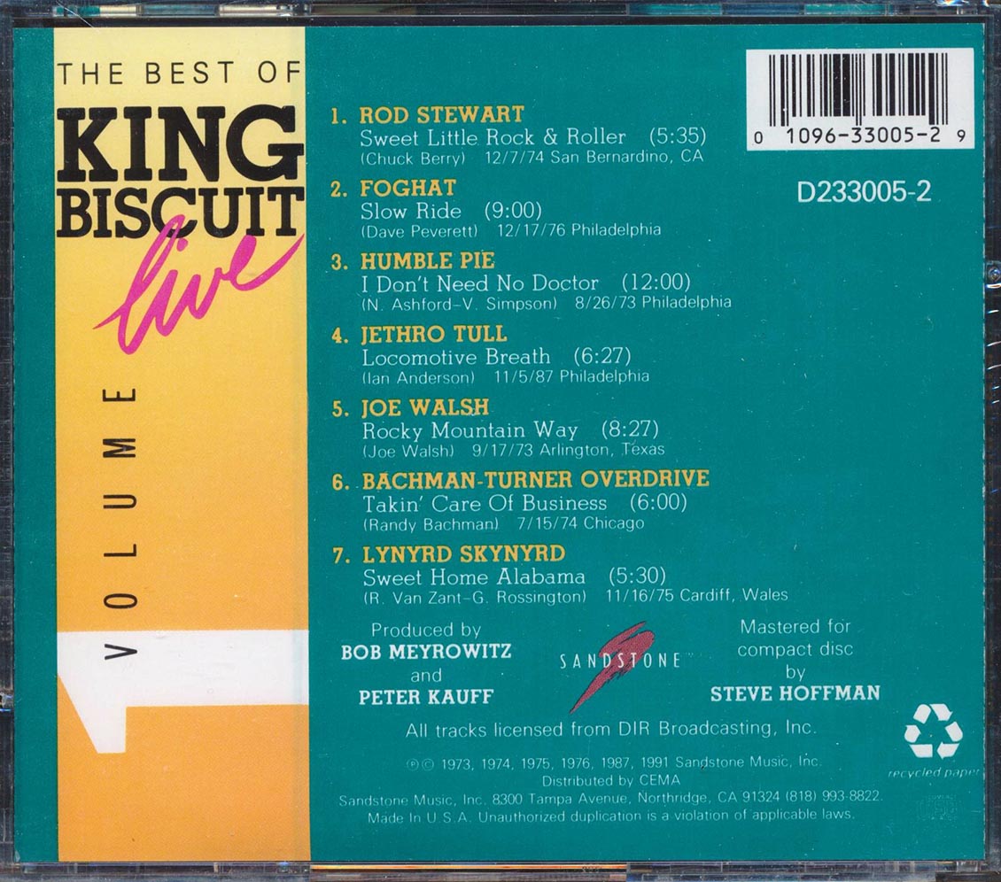 Rod Stewart, Foghat, Humble Pie, Etc. - The Best Of King Biscuit Live: Volume 1