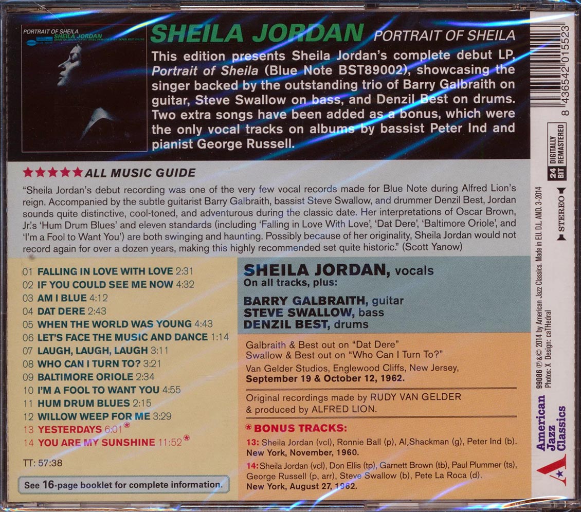 Shelia Jordan, Barry Galbraith, Steve Swallow, Etc. - Portrait Of Sheila