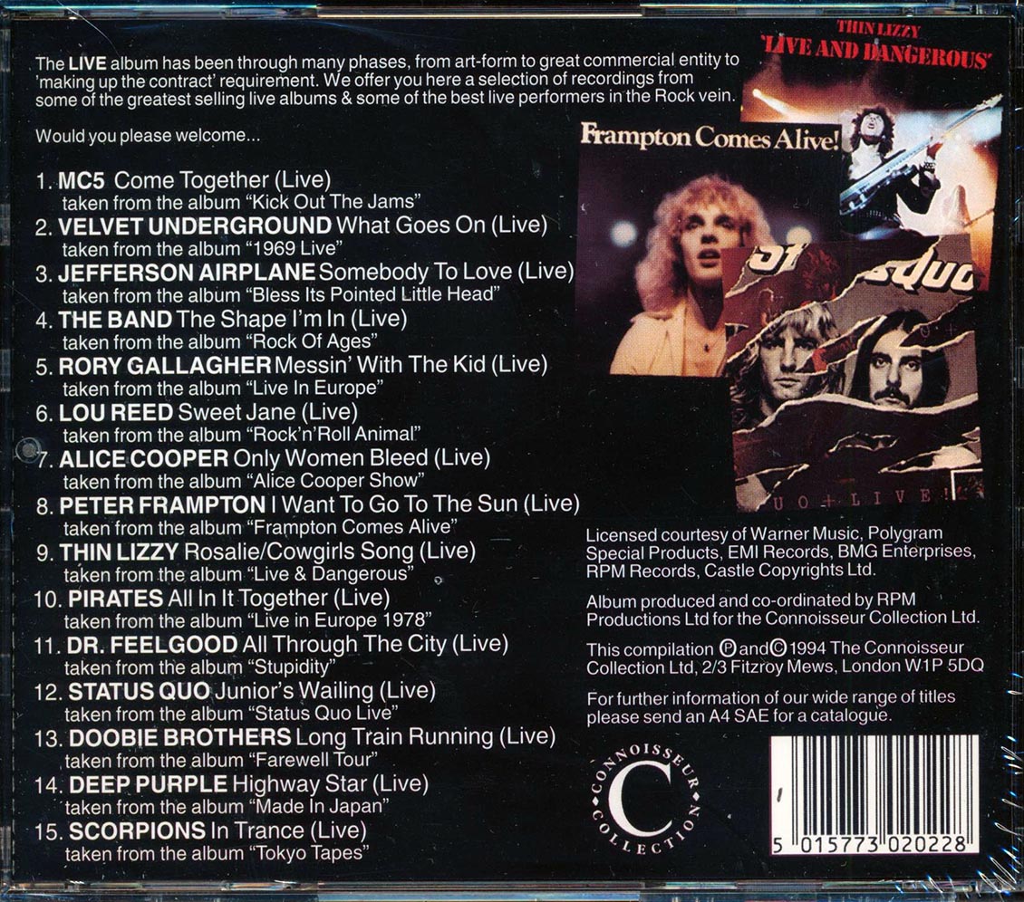 MC5, Thin Lizzy, Peter Frampton, Jefferson Airplane, The Velvet Underground, Etc. - The Best Of Rock Onstage