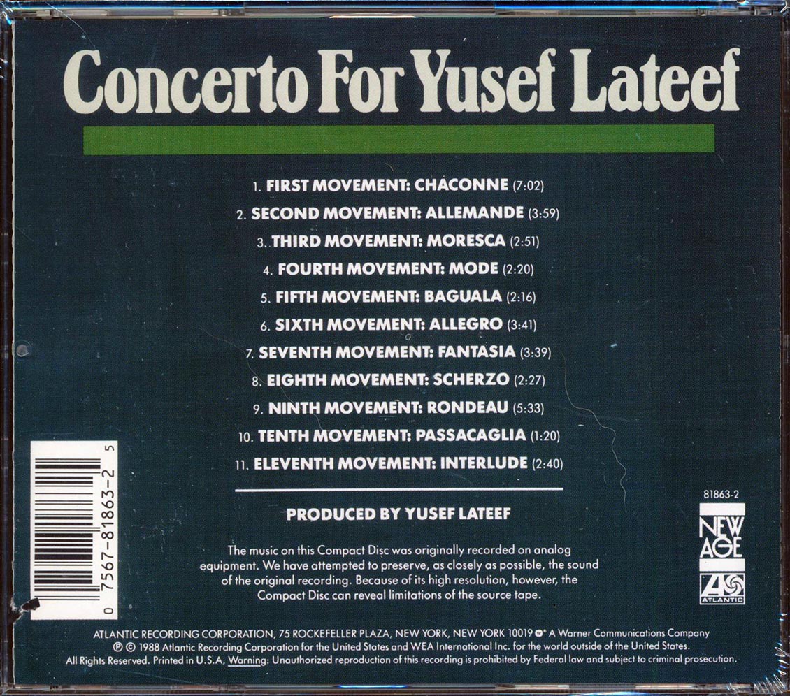 Yusef Lateef - Concerto For Yusef Lateef