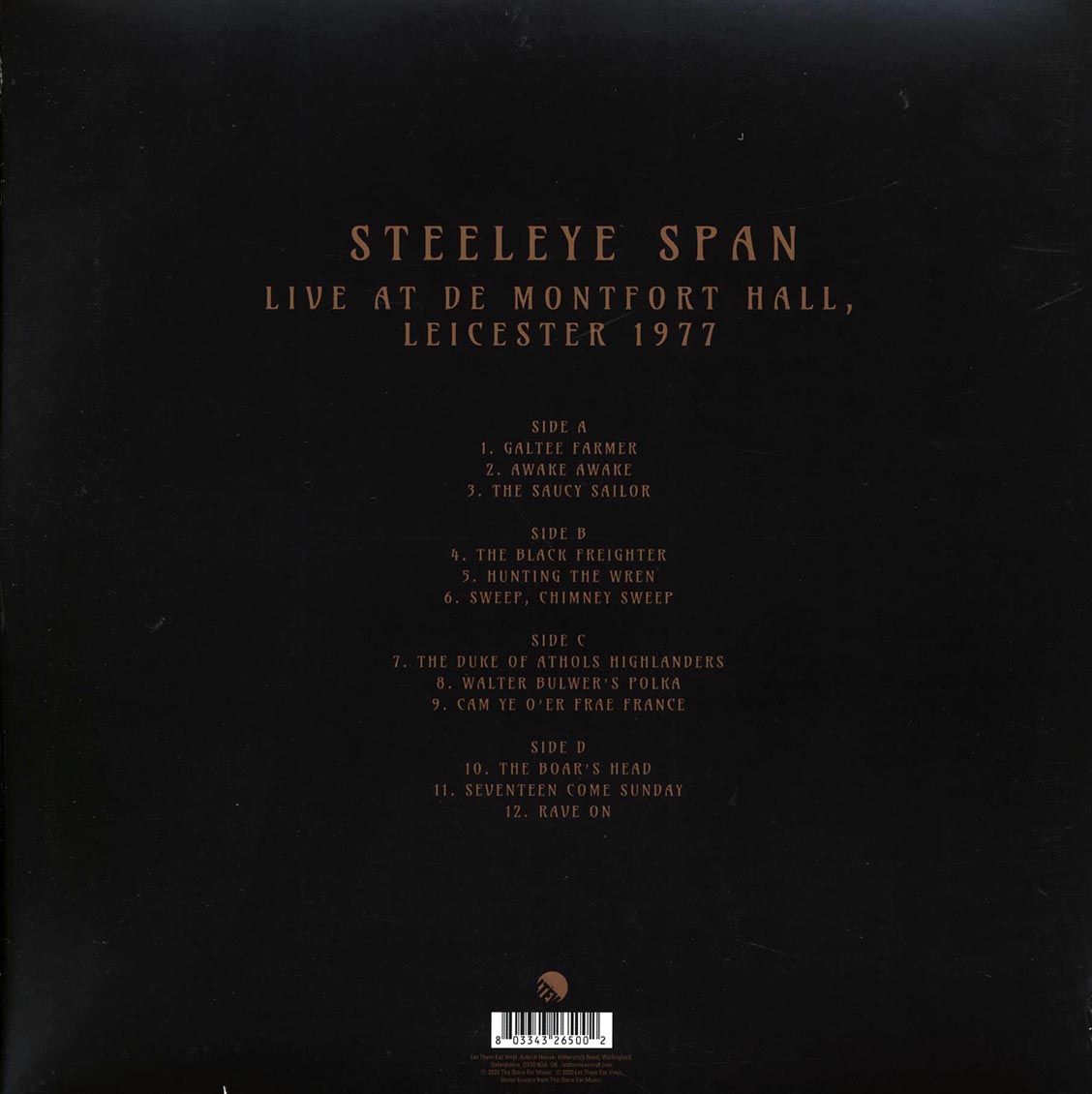 Steeleye Span - Live At The De Montfort Hall, Leicester 1977 (2xLP)