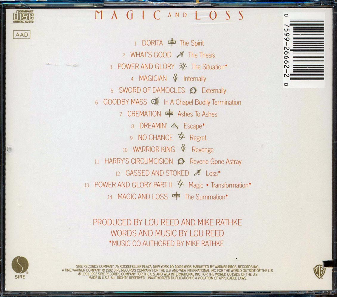 Lou Reed  - Magic And Loss (marked/ltd stock)