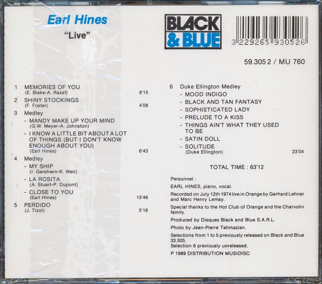 Earl Hines  - Live