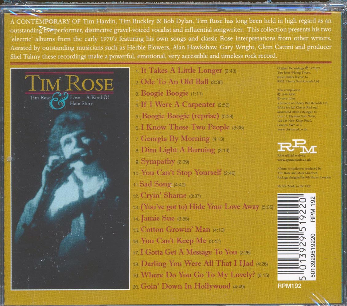 Tim Rose  - Time Rose Love: A Kind Of Hate Story