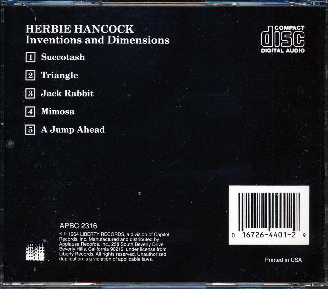 Herbie Hancock - Inventions And Dimensions