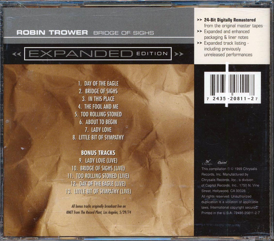 Robin Trower - Bridge Of Sighs (+5 bonus tracks) (24-bit mastering) (expanded edition)