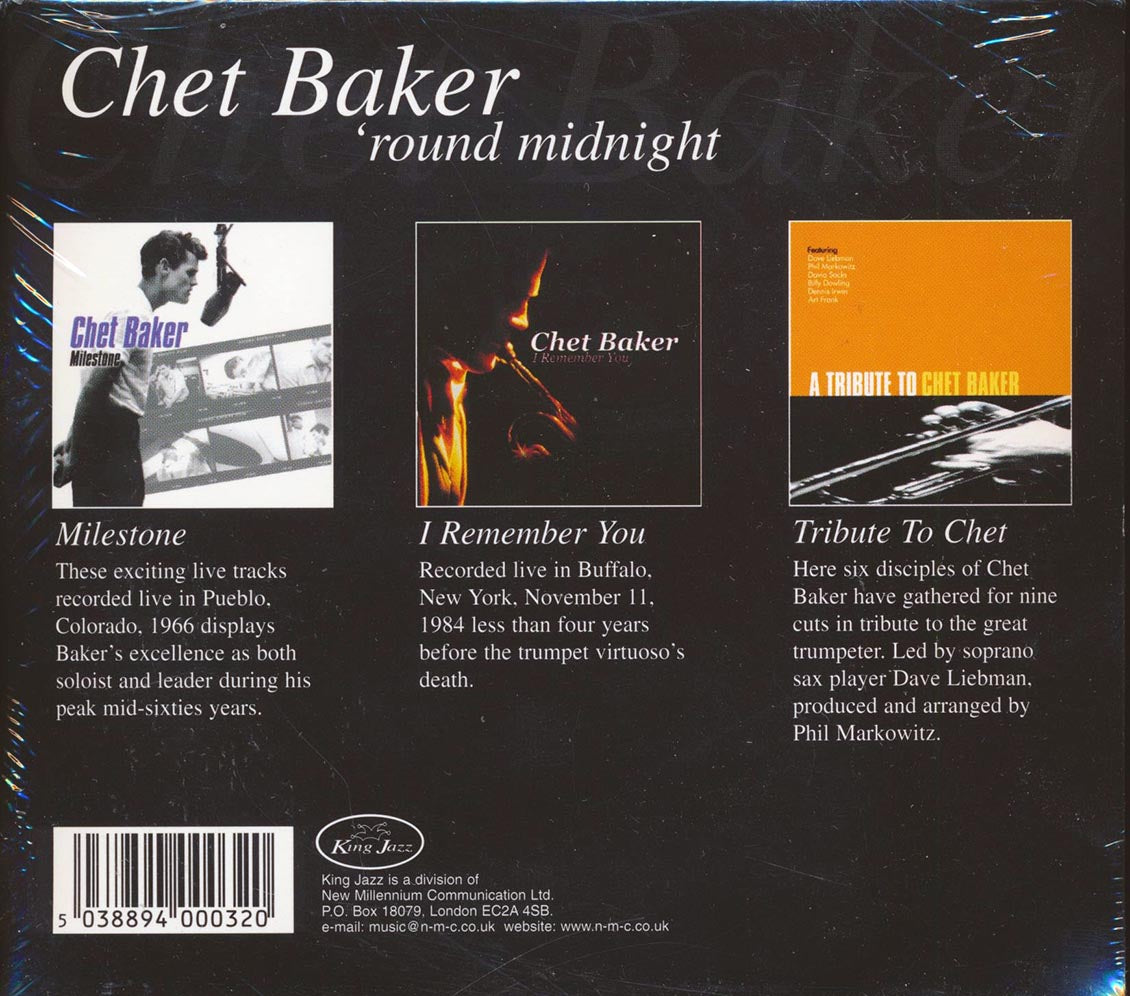 Chet Baker - 'Round Midnight : Milestone + I Remember You + Tribute To Chet (20 tracks) (3xCD)
