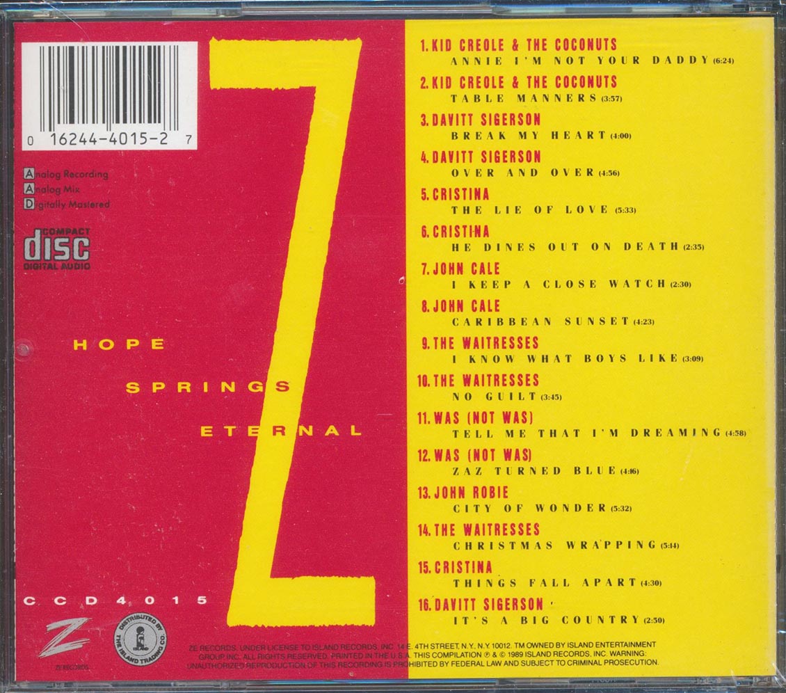 Cristina, Material, Last Men, Etc. - Zetrospective: Dancing In The Face Of Adversity