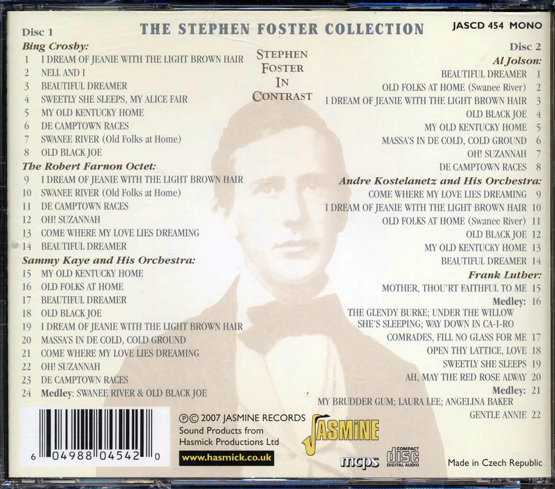 Bing Crosby, The Robert Farnon Octet, Sammy K And His Orchestra, Al Jolson, Etc. - The Stephen Foster Collection