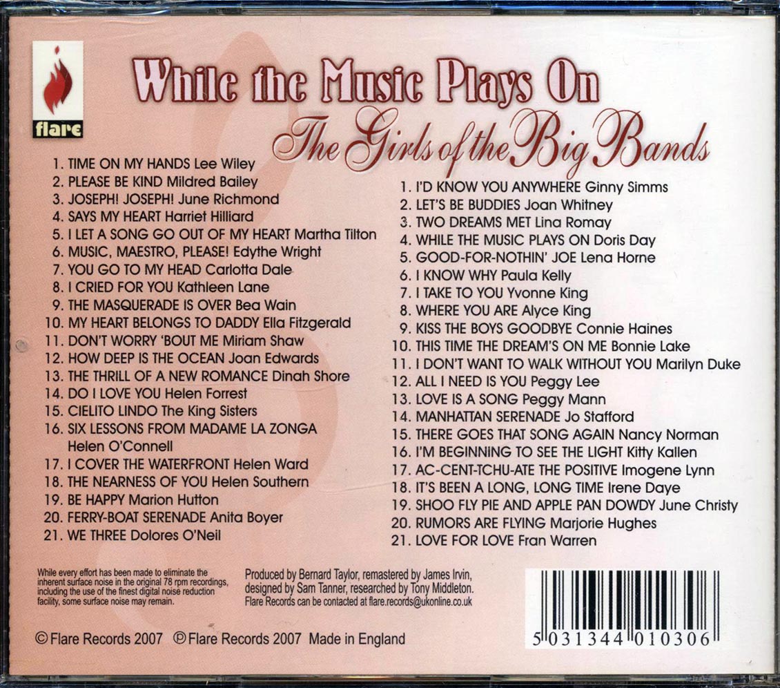 Mildred Bailey, Lee Wiley, Ginny Simms, Etc. - While The Music Plays On: The Girls Of The Big Bands (42 tracks) (2xCD)