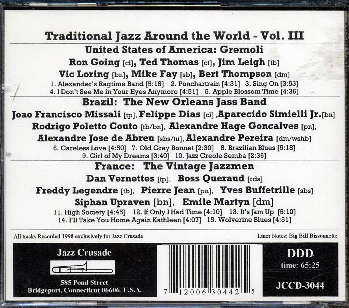 Gremoli, The New Orleans Jass Band, The Vintage Jazzmen - Traditional Jazz Around The World Volume 3