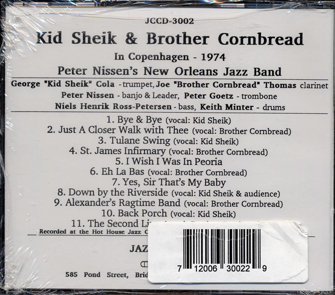 Kid Sheik, Brother Cornbread, Peter Nissen's New Orleans Jazz Band - Kid Sheik & Brother Cornbread