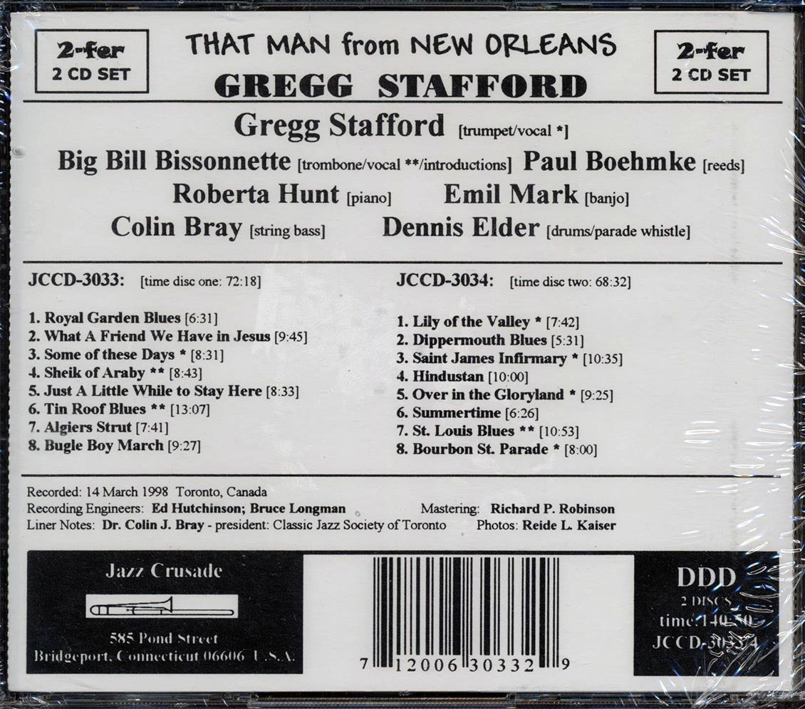 Gregg Stafford - That Man From New Orleans: Live March 14, 1998 (2xCD)