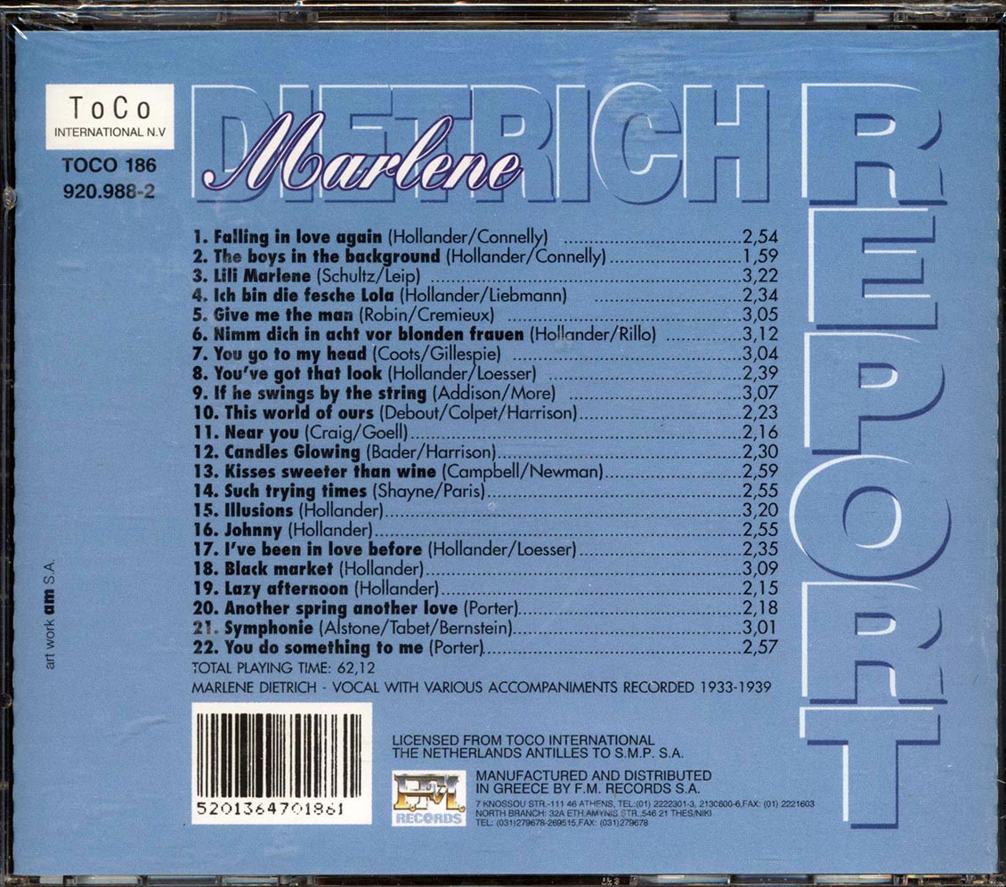 Marlene Dietrich - Report