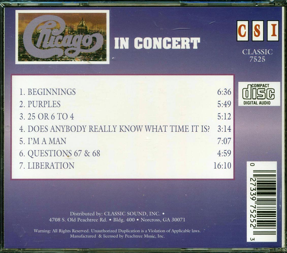 Chicago - In Concert