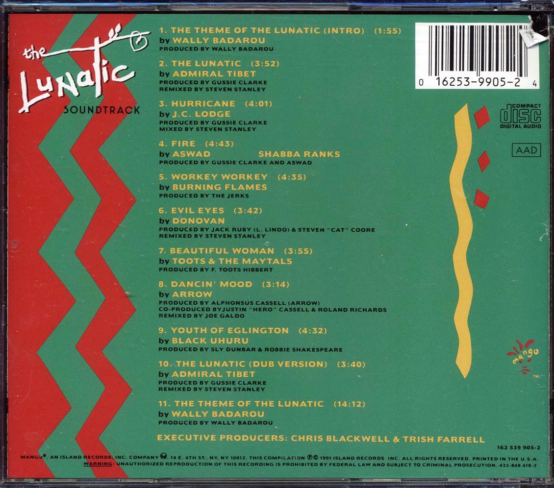 Aswad, JC Lodge, Toots & The Maytals, Etc. - The Lunatic Soundtrack
